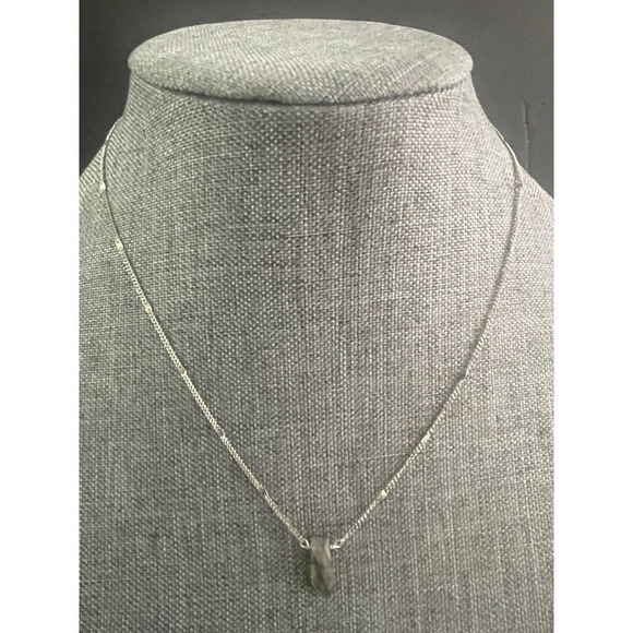 Labrodite Silver Plated Lobster Claw Adjustable 20” Pendant Necklace - Picture 1 of 6